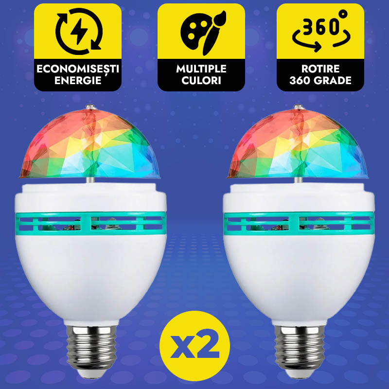 Ofertă 1+1 GRATUIT: Bec Rotativ Cu Multiple Efecte De Lumină, 3W - imagine 6
