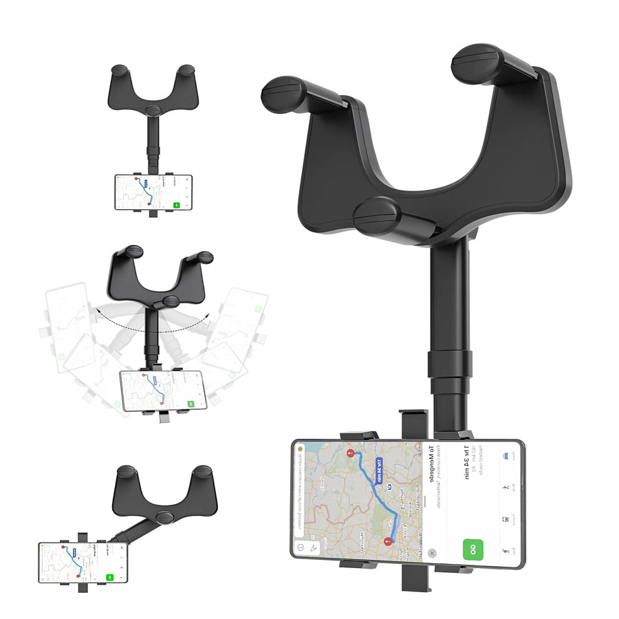 Suport Auto Pentru Telefon, Rotativ 360° Și Retractabil - imagine 2