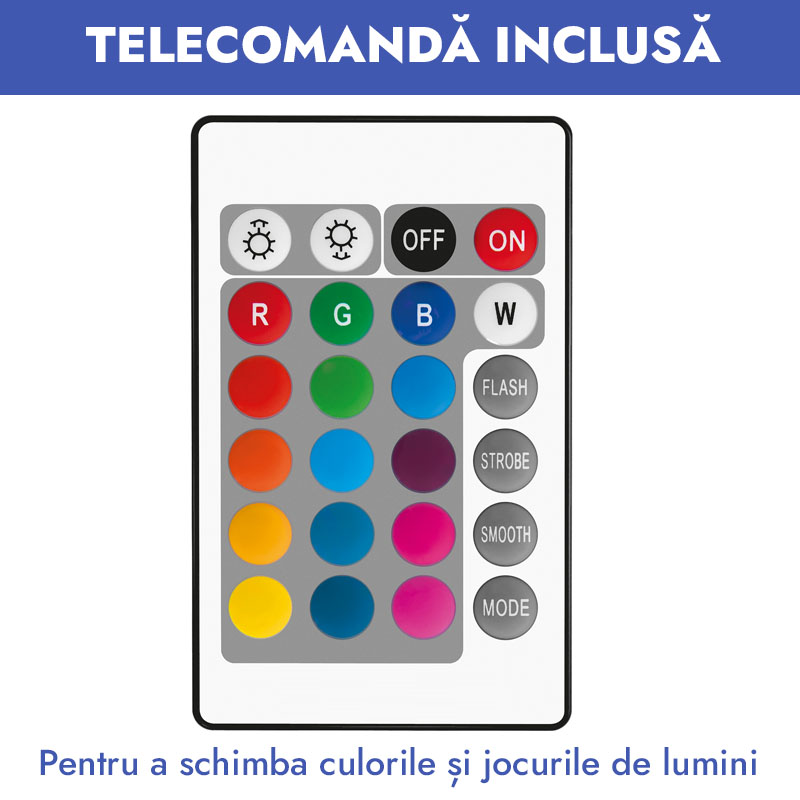 OFERTĂ 1+1 GRATIS: Bec Inteligent Cu Boxă Integrata și Multiple Efecte De Lumina + Telecomandă - imagine 3