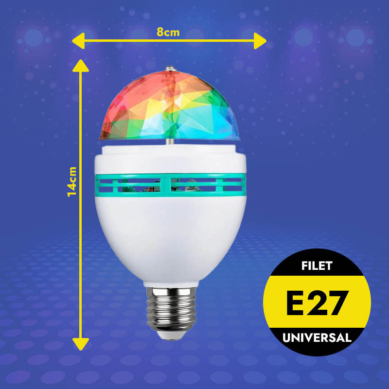Ofertă 1+1 GRATUIT: Bec Rotativ Cu Multiple Efecte De Lumină, 3W - imagine 3